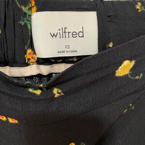 Wilfred brand Floral Tie Front Crop Wide Leg Pants